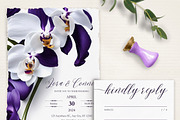 Purple Orchid Wedding Template Bundl, a Stationery Template by MarryMeMoments (Thumbnail 5 of 7)