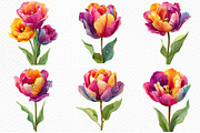 Whimsical Tulip Flower Clipart, an Illustration by Craft Nest (Thumbnail 4 of 11)