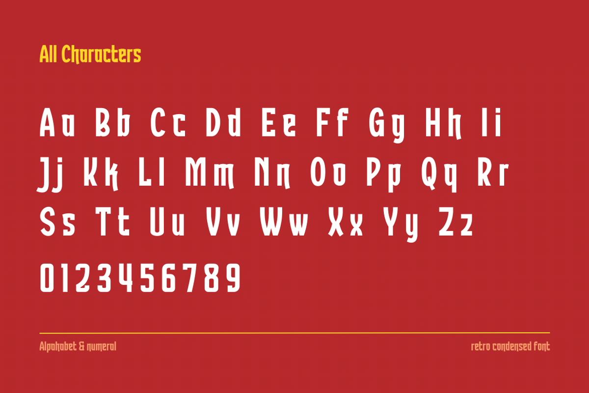 Bandiko | Retro Condensed Font, a Sans Serif Font by twinstd (Photo 12 of 13)