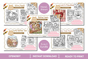 Cute&Cozy Bundle Coloring Pages, an Object Graphic by CpSnowy (Thumbnail 3 of 4)