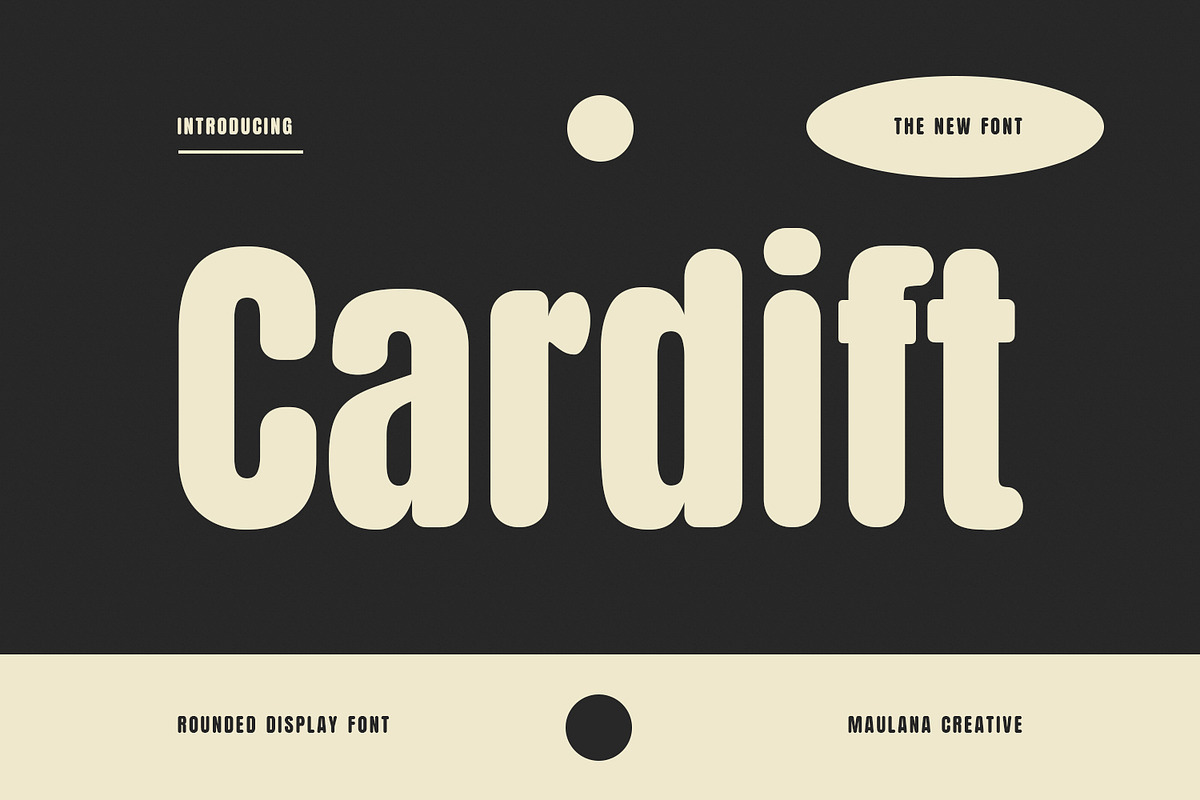 Cardift Rounded Display Font, a Sans Serif Font by Maulana Creative (Photo 1 of 6)