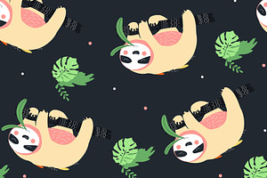 Seamless Zoo Patterns