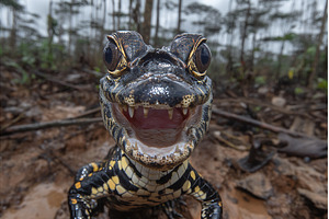 A big Black Caiman in the Pantanal, an Animal Photo by ZinetroN