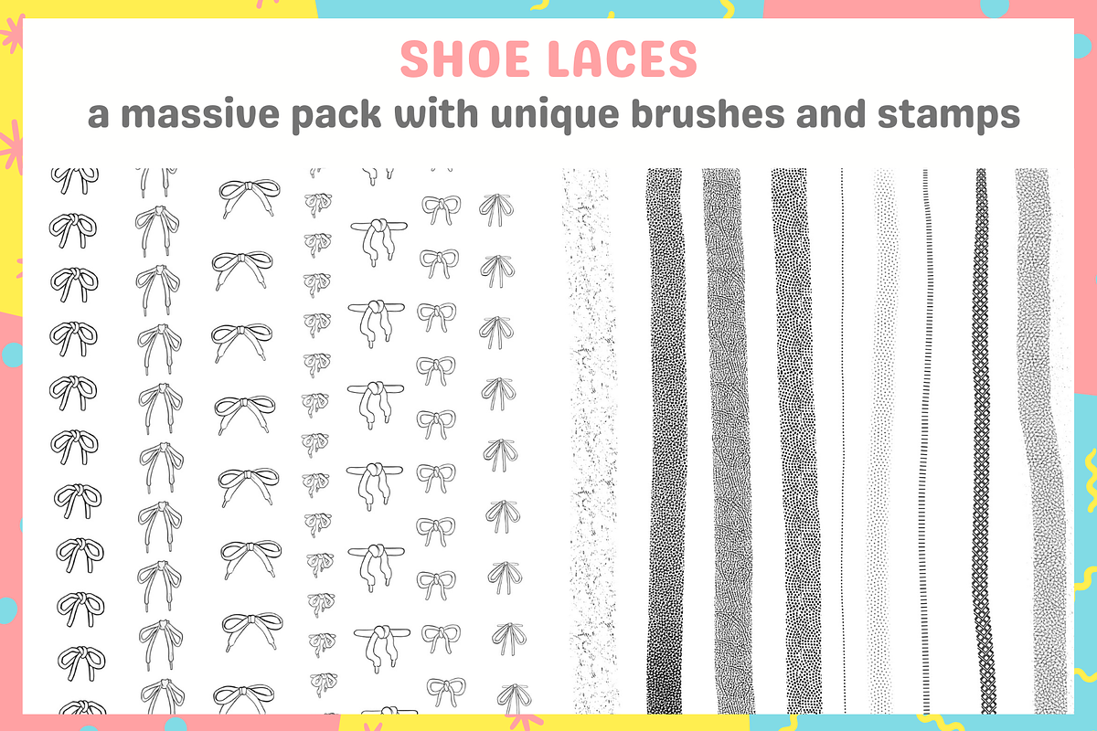 Ultimate Shoe Lace Procreate Brushes, a Brush Add-On by Cozy Brushery (Photo 5 of 7)