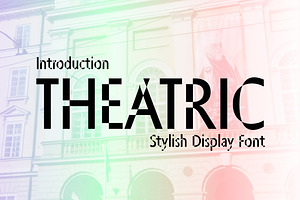 Theatric display font