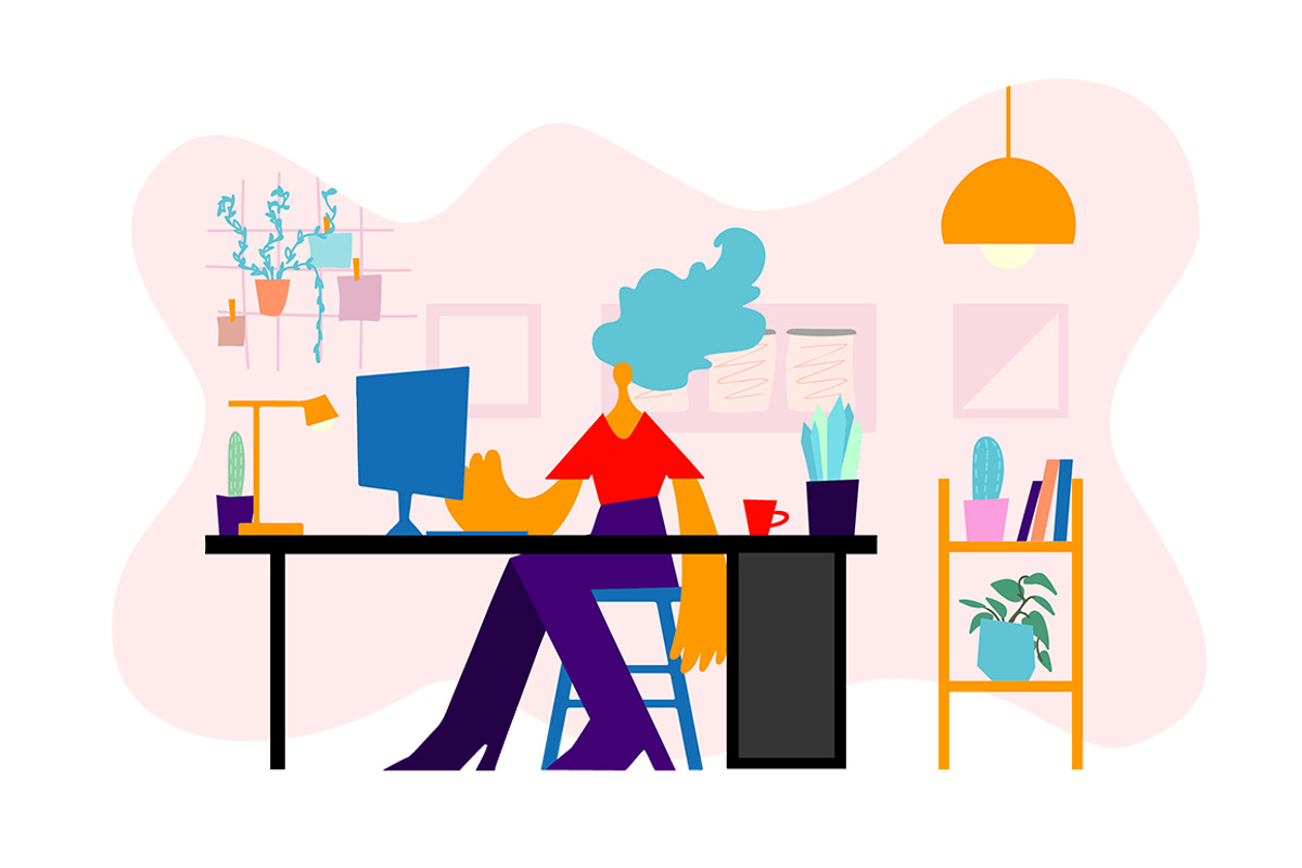 Cartoon characters on daily activity, a Person Illustration by PixelAesthetic (Photo 4 of 7)
