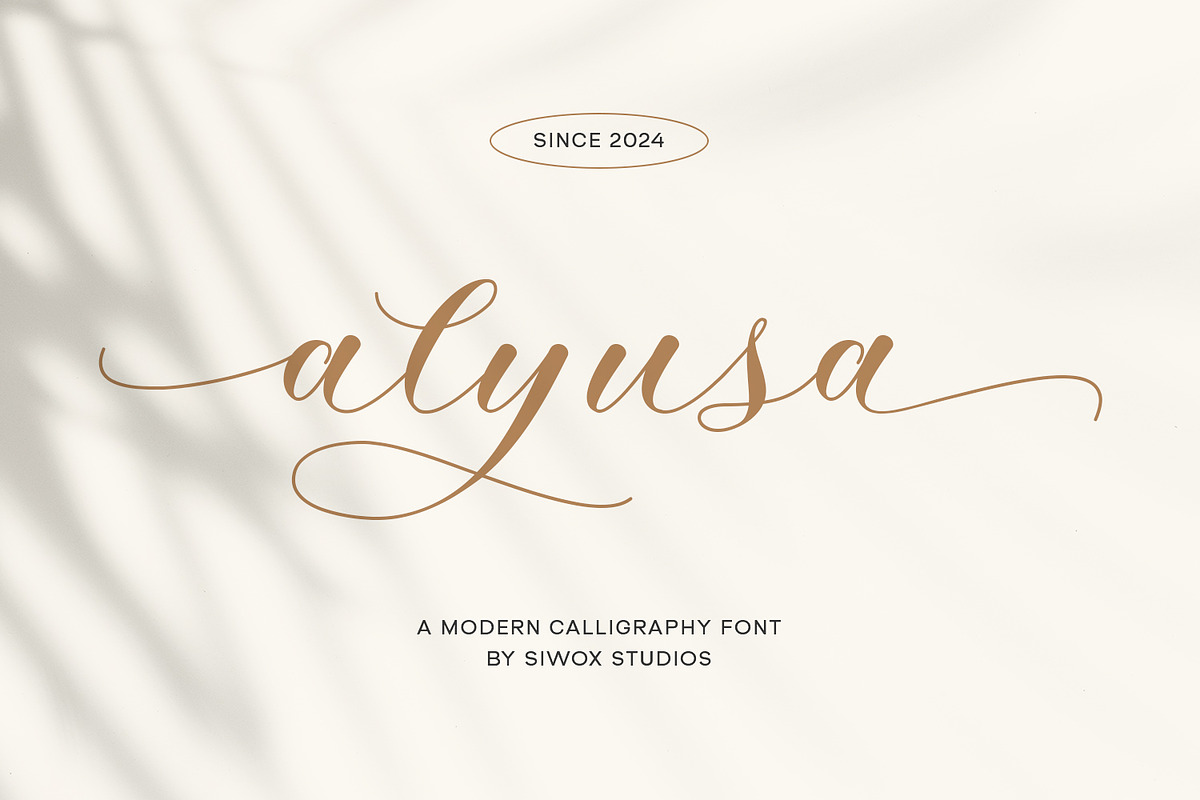 Alyusa - a modern calligraphy script, a Script Font by Siwox Studios (Photo 1 of 9)