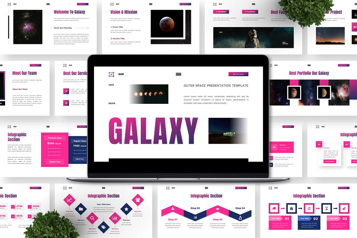 Galaxy - Outer Space Powerpoint preview 2