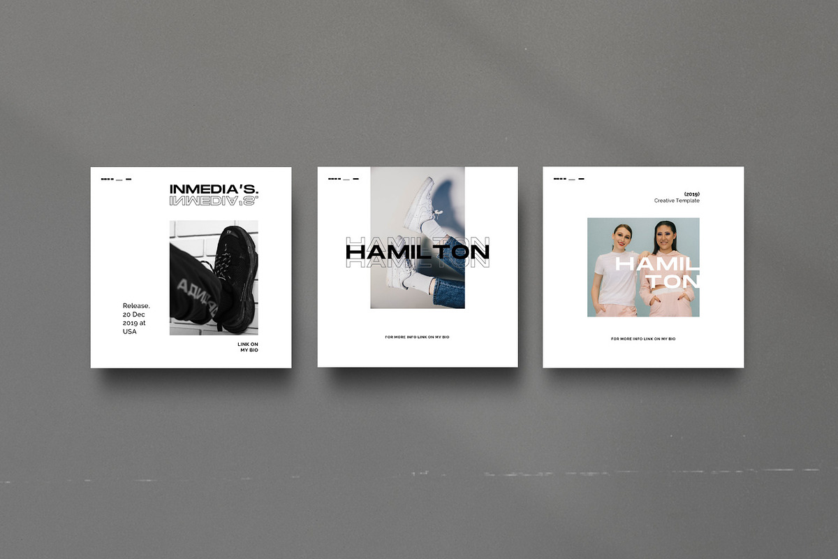 HAMILLTON - Social Media Pack Bundle, a Social Media Template by Dirtytemp Studio (Photo 9 of 14)