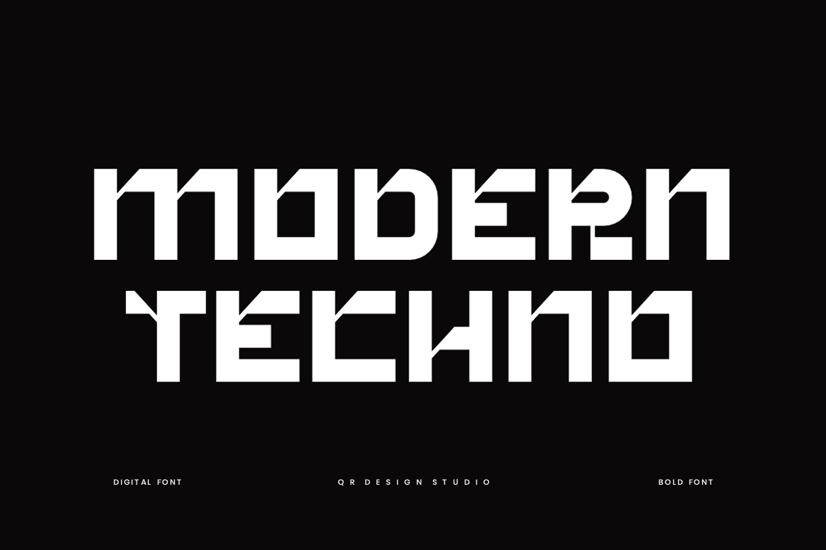 Rosket Techno Font, a Sans Serif Font by QR Design Studio (Photo 4 of 8)
