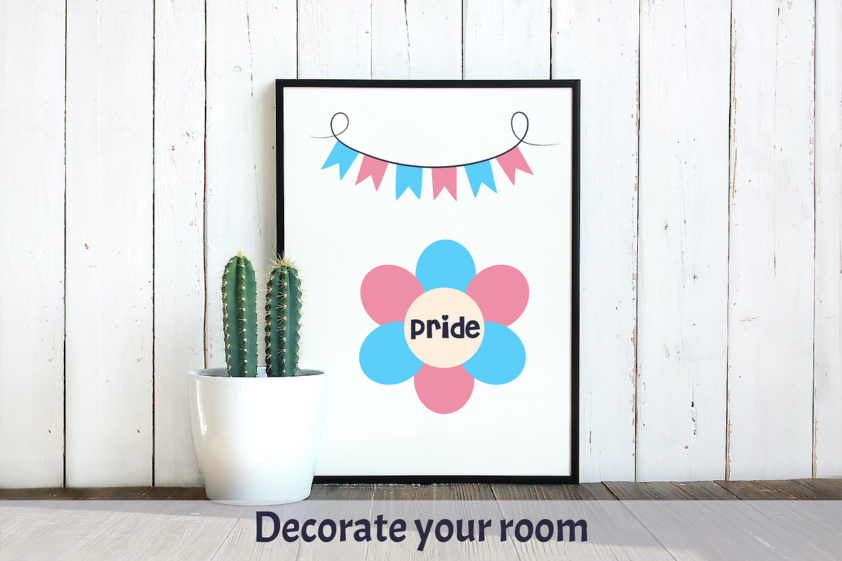 Transgender visibility set of symbol, a Decorative Illustration by JulyGart (Photo 4 of 6)