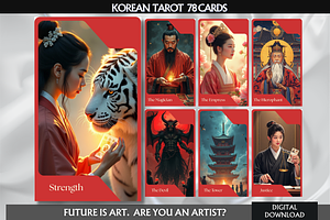 Korean Tarot Cards Deck, a Decorative Illustration by Mugio