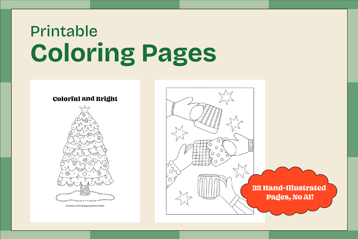 Colorful and Bright Coloring Pages, an Illustration by portice_studio (Photo 1 of 5)