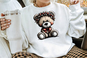 Watercolor Christmas Teddy Bear Clip, an Animal Illustration by Sublimation Artist (Thumbnail 4 of 6)