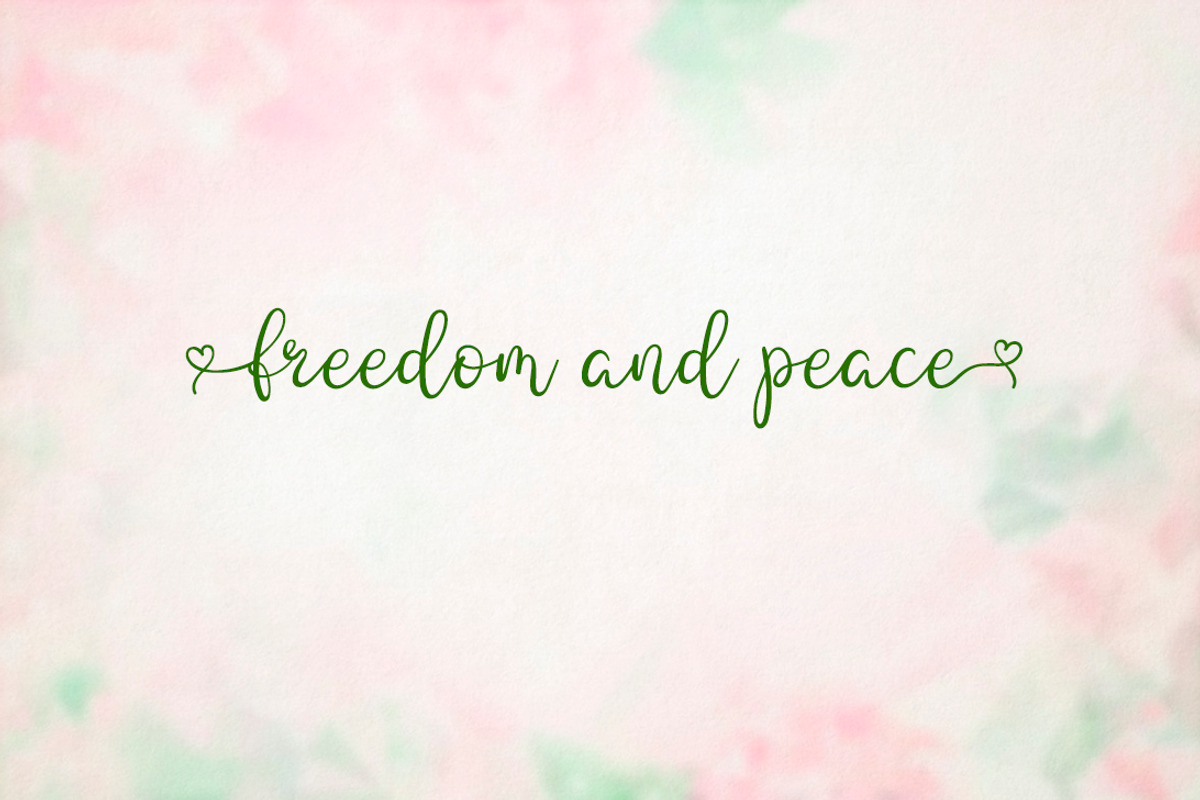 Lovely font with hearts, a Script Font by JuliaKJ (Photo 3 of 3)