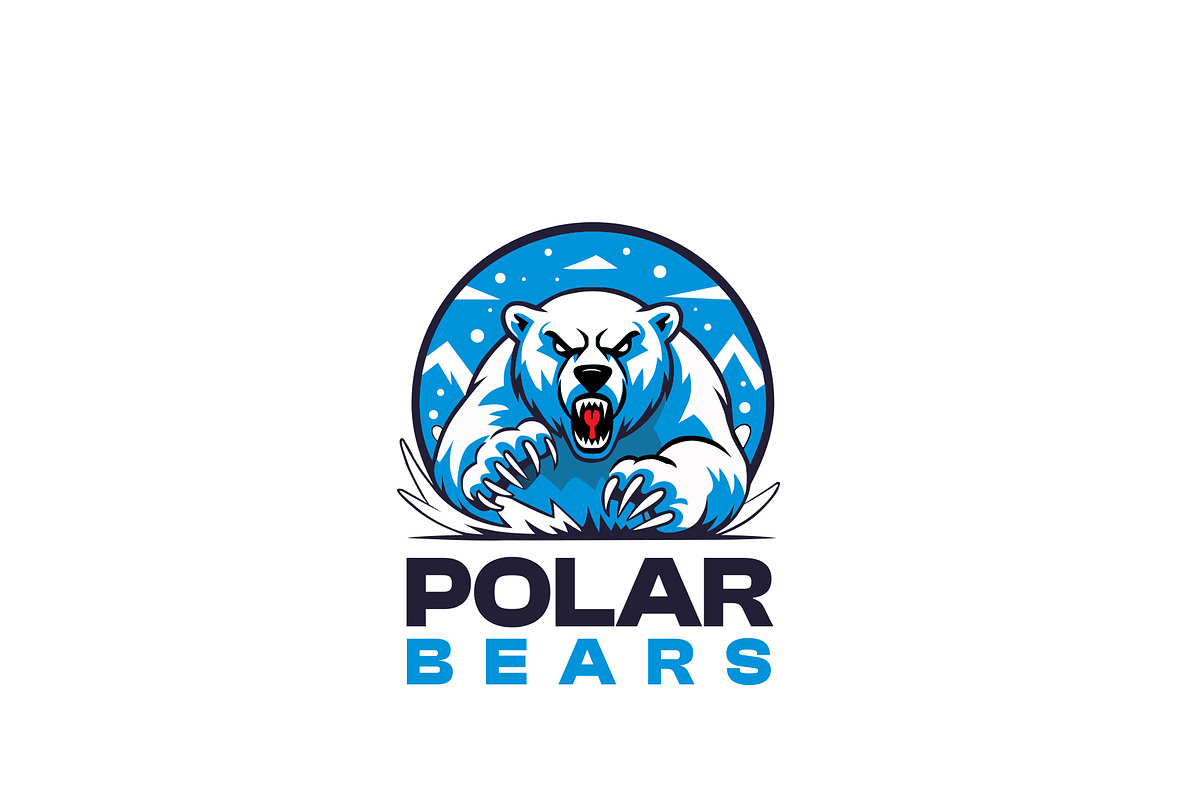 Angry Polar Bear Mascot Logo, a Branding & Logo Template by HueNestify (Photo 1 of 3)