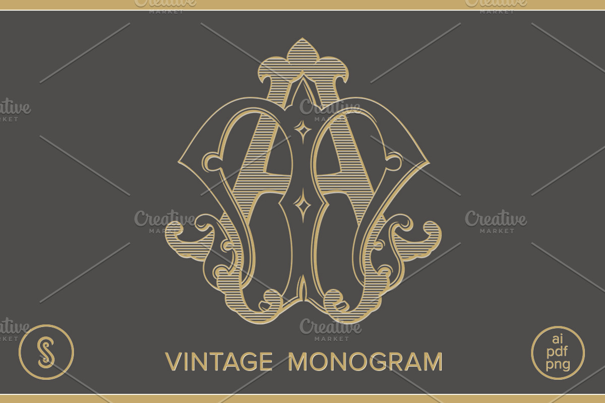 AM Monogram MA Monogram, an Illustration by Shuler Studio (Photo 1 of 6)