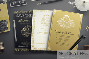 Set of gold luxury cards - vecor, a Brochure Template by LineTale
