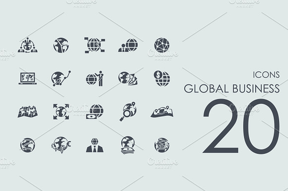 20 Global Business Icons