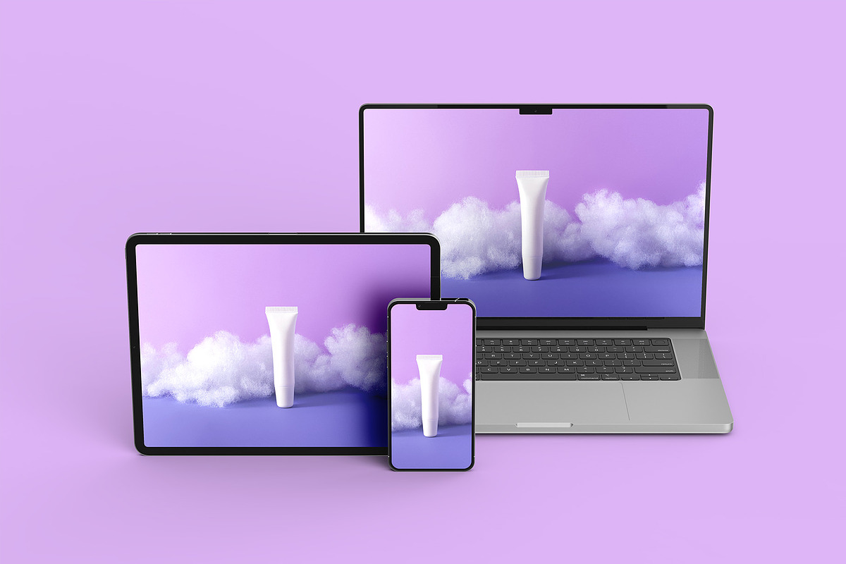 Macbook Pro iPad iPhone 13 Mockups, a Mac Mockup by Illusiongraphic (Photo 10 of 34)