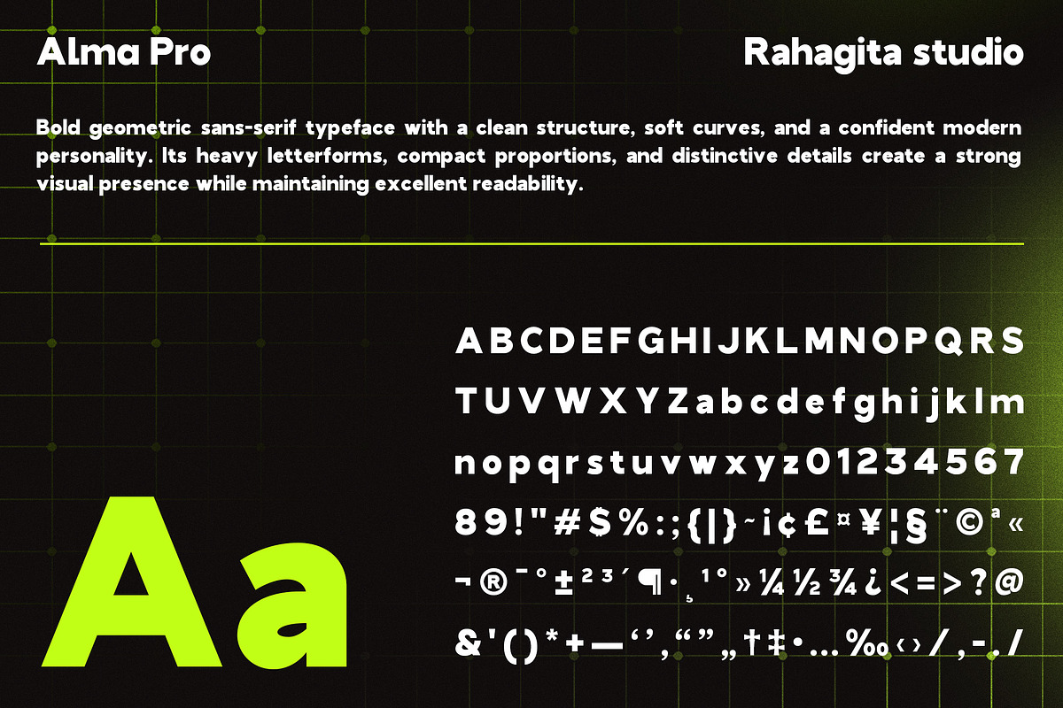 Alma Pro - Bold Modern Sans Serif, a Sans Serif Font by Rahagita Studio (Photo 3 of 10)