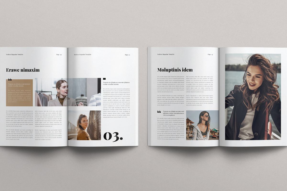 Modern Magazine Template, a Magazine Template by E-Type (Photo 5 of 7)