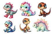 Cute Dinosaur Clipart PNG, an Illustration by Dream Creation (Thumbnail 4 of 7)
