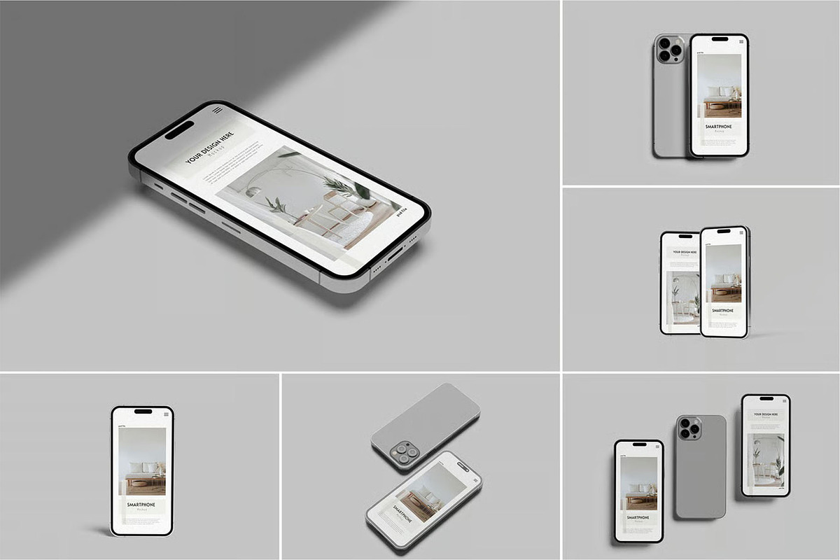 iPhone 14 Pro Max Mockup Vol 2, an iPhone Mockup by zpackcreative (Photo 1 of 7)