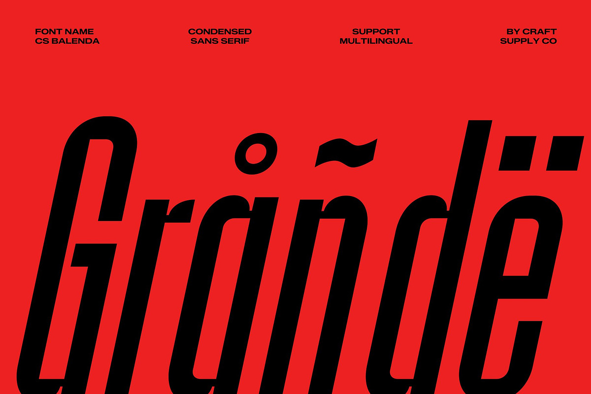 CS Balenda – Condensed Font, a Sans Serif Font by Craft Supply Co. (Photo 7 of 8)