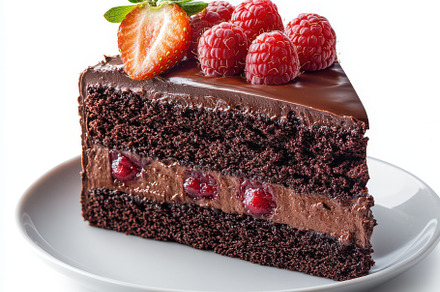 Delicious slice chocolate cake toppe, a Background Photo by Pixeness