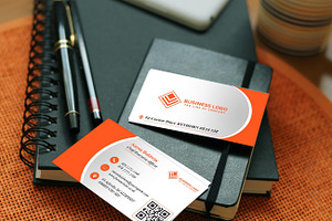 Orange Business Card Template