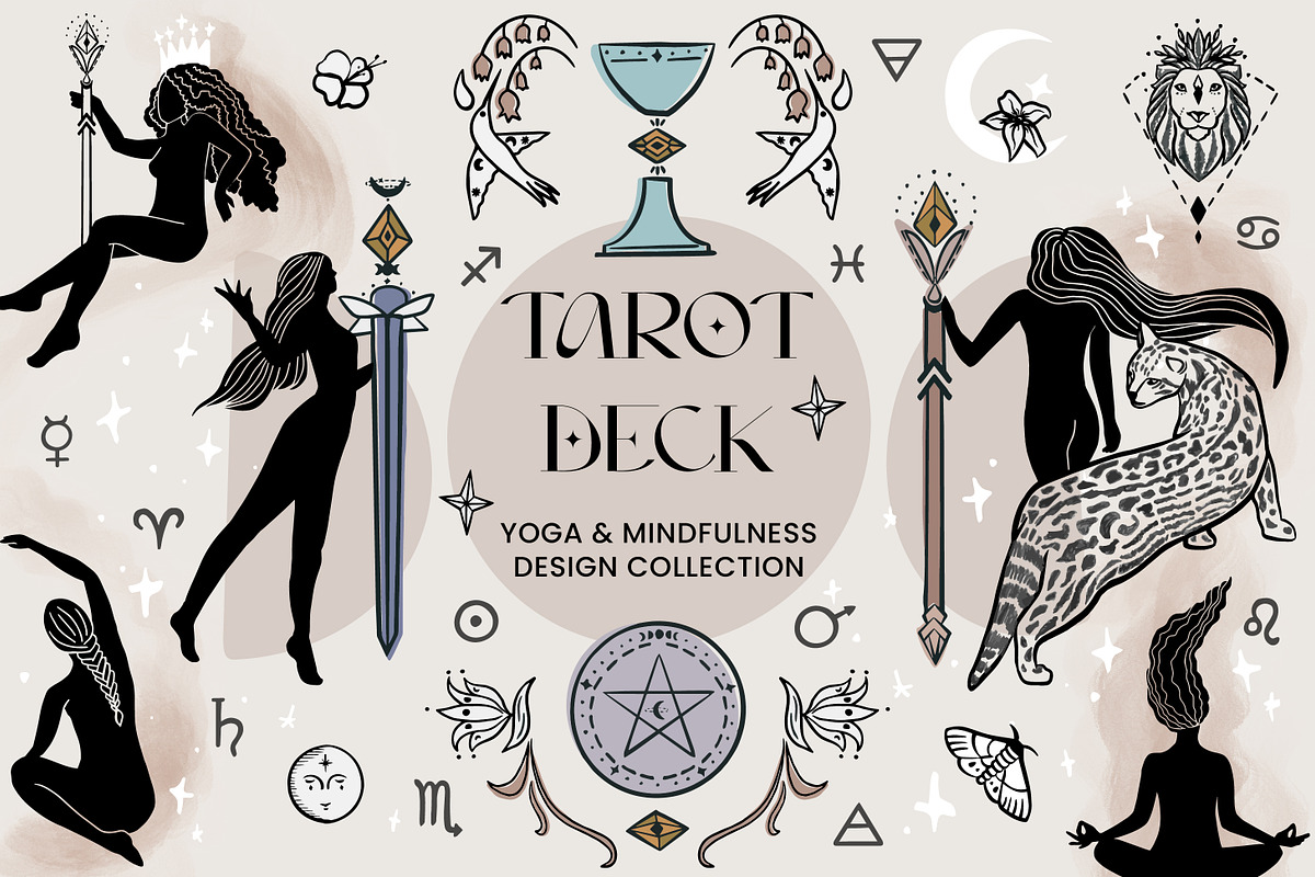 Tarot Deck, Yoga & Mindfulness, an Illustration by Camara Design (Photo 1 of 11)