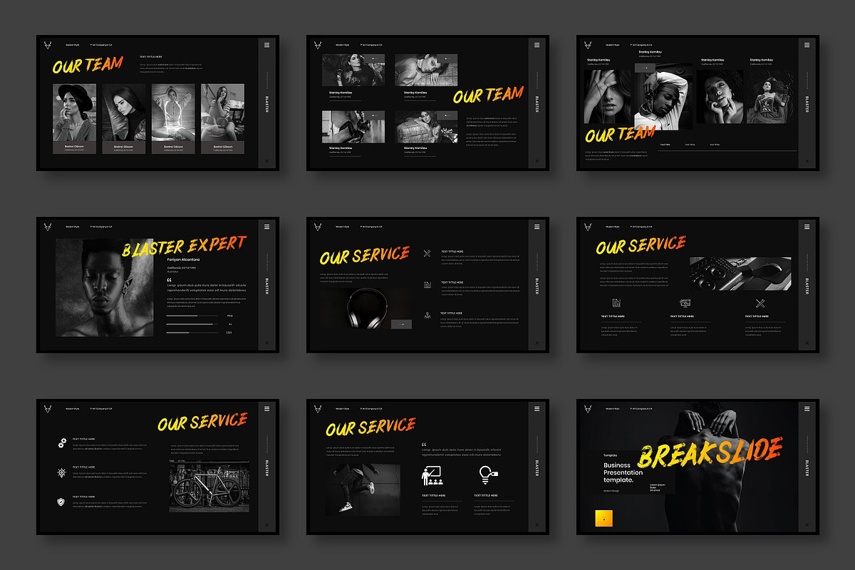 Blaster – Business PowerPoint, a Presentation Template by Dens Creative Studio (Photo 3 of 6)