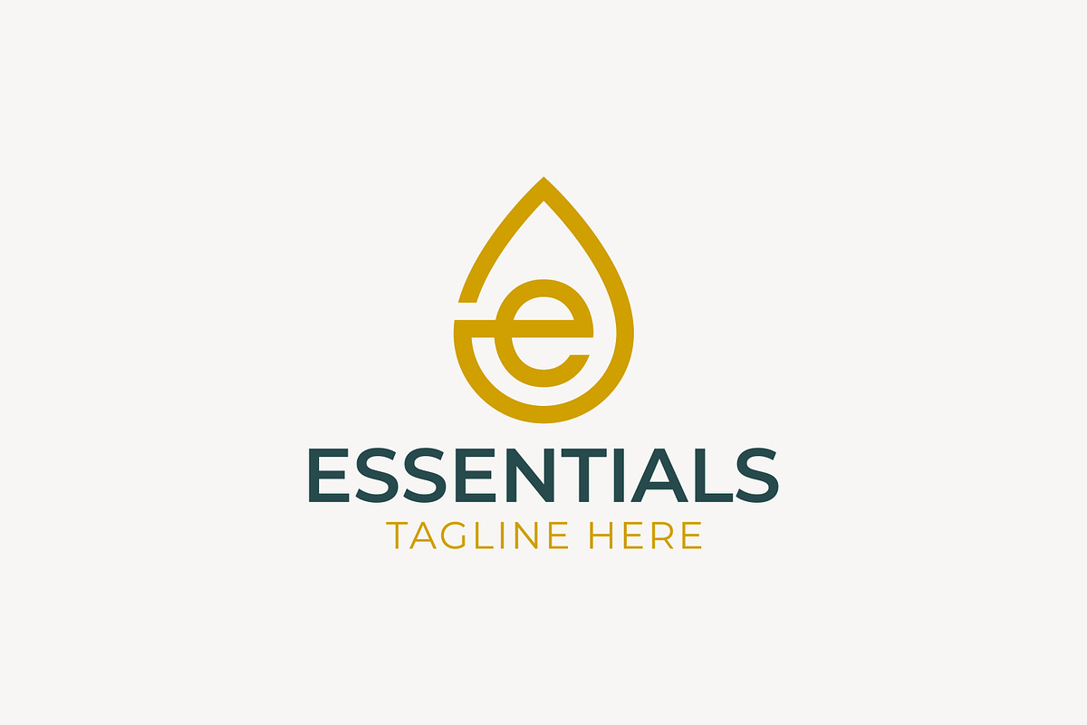 Letter E and Water Drip Logo Concept, a Branding & Logo Template by Signatoro (Photo 1 of 3)