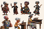 MODERN GRANDMOTHERS CLIPART PACK, a Person Illustration by Daring Digies (Thumbnail 2 of 7)