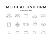Set line icons of medical uniform, an Outline Icon by motorama (Thumbnail 1 of 2)