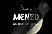 Menzo - Bold brush marker font, a Blackletter Font by Attractype (Thumbnail 1 of 9)