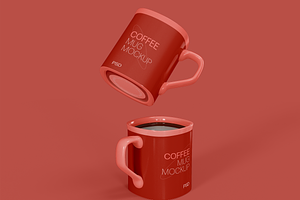 Two Coffee Mugs Mockup