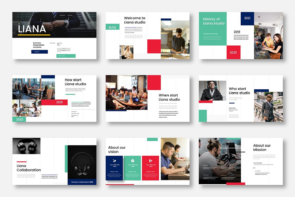 Liana - Business Google Slide, a Presentation Template by Dens Creative Studio (Photo 2 of 6)