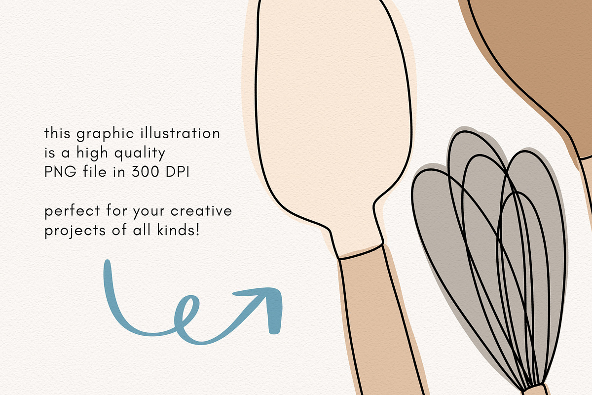Baking utensil clipart illustrations, an Illustration by Allyson Johnson (Photo 3 of 3)