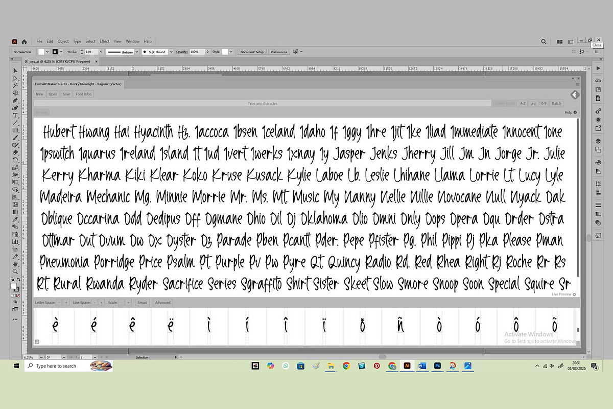 Rocky Glowlight, a Handwritten Font by Atj.std (Photo 3 of 6)