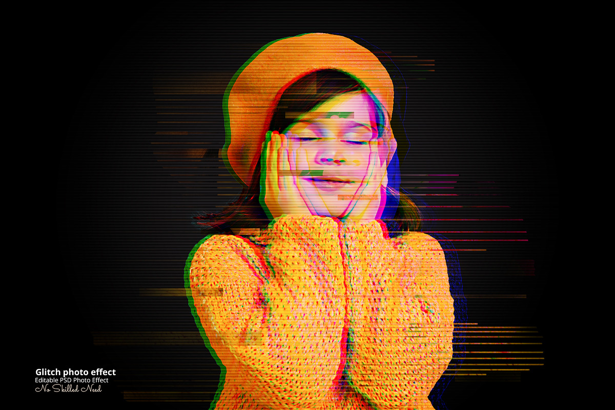 Editable Glitch Photo Effect, an Action Add-On by Photoshop Action (Photo 4 of 13)