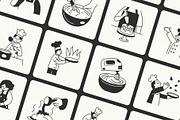 Cooking and Baking Doodle Icons, an Outline Icon by Vectors Market (Thumbnail 5 of 8)