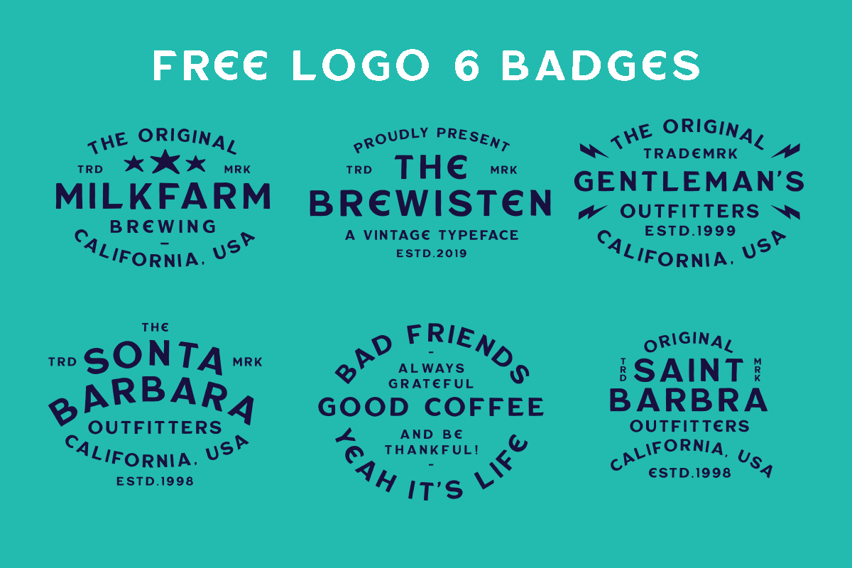 Brewisten Vintage Font + Extras preview 5