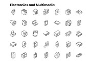 2000+ Isometric Icons Set, an Outline Icon by Brickclay (Thumbnail 26 of 37)