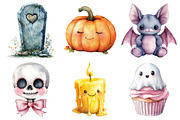 Kawaii Halloween Clipart Bundle, an Illustration by Daily.Designs (Thumbnail 5 of 5)