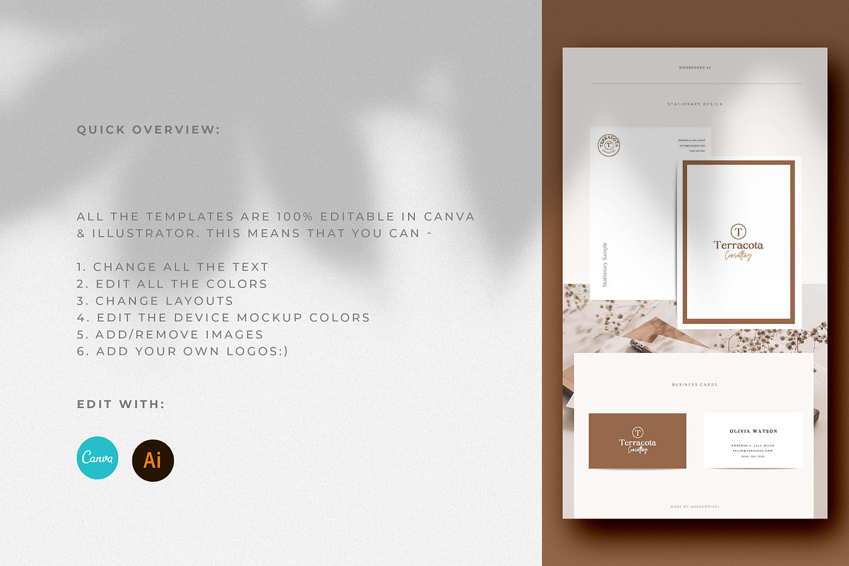 Brand Sheets For Canva & Illustrator, a Templates & Theme by AndrewPixel (Photo 2 of 11)