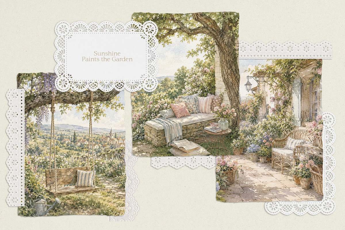 French Cottage Garden Watercolor Set, a Decorative Illustration by Euonia Meraki (Photo 14 of 18)