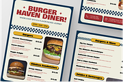 Retro Burger Restaurant Diner Menu, a Flyer Template by Annora Studio (Thumbnail 5 of 7)