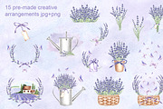 Lavender Provence watercolor clipart, a Decorative Illustration by susie-p-art (Thumbnail 4 of 15)